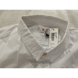 AG Adriano Goldschmied White Button Down Shirt Oversized Pockets 70649RCL XL NEW